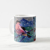 クリスマスの鳥 コーヒーマグカップ (正面左)