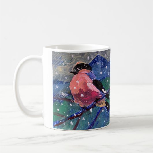 クリスマスの鳥 コーヒーマグカップ (左)