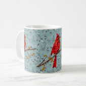 クリスマスの鳥、ショウジョウコウカンチョウ コーヒーマグカップ (正面左)