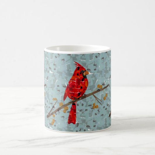 クリスマスの鳥、ショウジョウコウカンチョウ コーヒーマグカップ (中央)