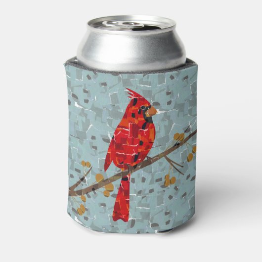 クリスマスの鳥、ショウジョウコウカンチョウ 缶クーラー (缶裏面)