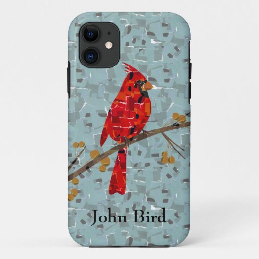 クリスマスの鳥、ショウジョウコウカンチョウ Case-Mate iPhoneケース (裏面)