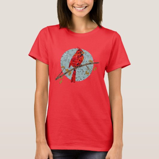 クリスマスの鳥、ショウジョウコウカンチョウ Tシャツ (正面)