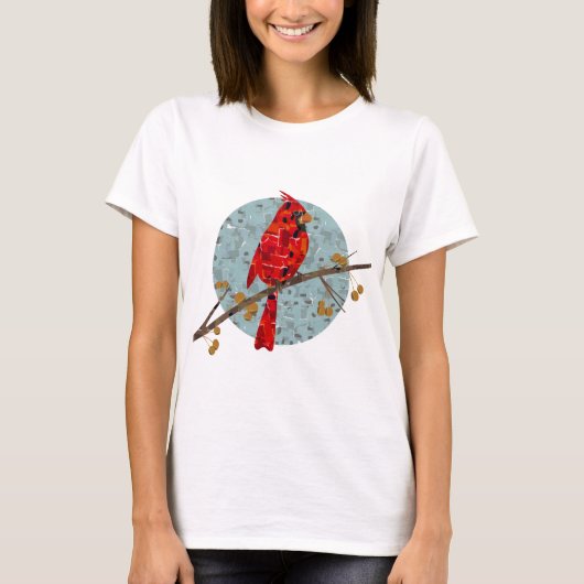 クリスマスの鳥、ショウジョウコウカンチョウ Tシャツ (正面)