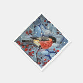 クリスマスの鳥 スタンダードカクテルナプキン (角)