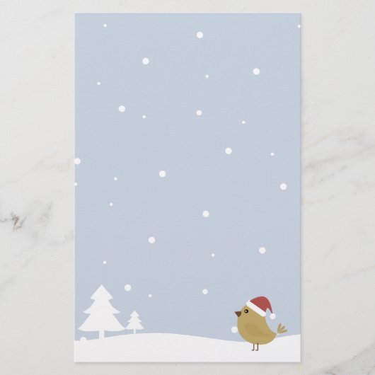 クリスマスの鳥 便箋 (正面)