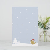 クリスマスの鳥 便箋 (スタンド正面)