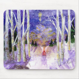 クリスマスの鳩の天使 マウスパッド