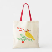 クリスマスの鳴き声カナリア トートバッグ (裏面)