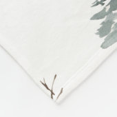 クリスマスの鹿と冬の木のパターン フリースブランケット (角)