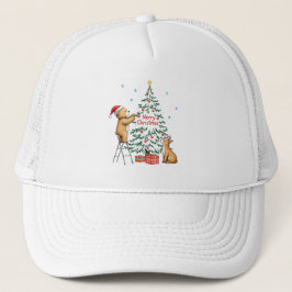 クリスマスの鹿と熊 キャップ