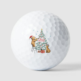 クリスマスの鹿と熊 ゴルフボール