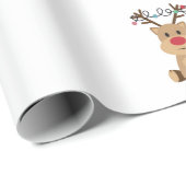 クリスマスの鹿の包装紙 ラッピングペーパー (ロールコーナー)