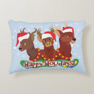 クリスマスの鹿3 アクセントクッション