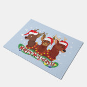 クリスマスの鹿3 ドアマット (アングル)