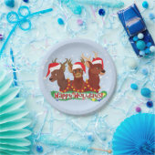 クリスマスの鹿3 ペーパープレート (パーティー)