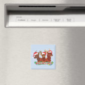 クリスマスの鹿3 マグネット (インサイチュ (食洗機))