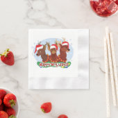 クリスマスの鹿3 縁ありカクテルナプキン (インサイチュ)