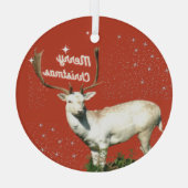 クリスマスの鹿 ガラスオーナメント (裏面)