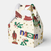 クリスマスの鹿、クマ、ネコ、くるみ割り フェイバーボックス (裏面サイド)