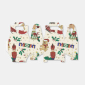 クリスマスの鹿、クマ、猫とくるみ割り人形 フェイバーボックス (折り畳みなし)