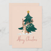 クリスマスの鹿 シーズンカード (正面/裏面)