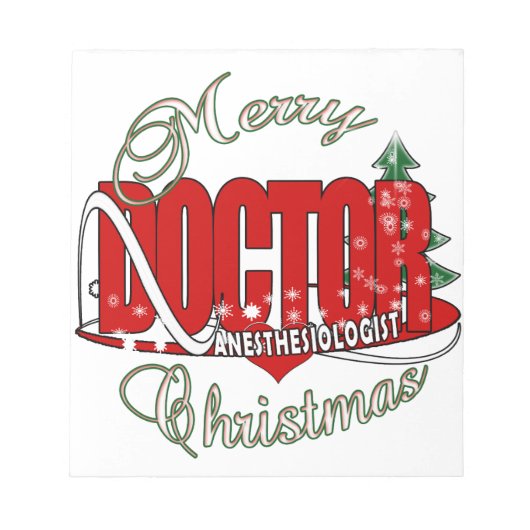 クリスマスの麻酔医 ノートパッド (正面)