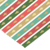 クリスマスの黄金の木のパターエレガントン – シック ショートテーブルランナー (コーナー)