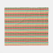 クリスマスの黄金の木のパターエレガントン – シック フリースブランケット (正面(横))