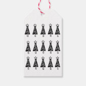 クリスマスの黒い木のギフトタグ ギフトタグ (正面)