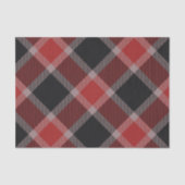 クリスマスの黒くおよび赤いギンガムのフランネルの格子縞 薄葉紙 (正面)