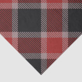 クリスマスの黒くおよび赤いギンガムのフランネルの格子縞 薄葉紙 (詳細)