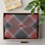 クリスマスの黒くおよび赤いギンガムのフランネルの格子縞 薄葉紙 (ギフト)