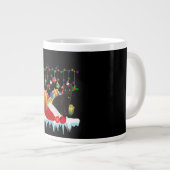 クリスマスの黒猫プレゼント ジャンボコーヒーマグカップ (正面右)