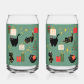 クリスマスの黒猫 ガラス缶 (裏面)