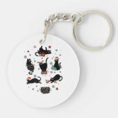 クリスマスの黒猫 キーホルダー (裏面)