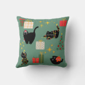 クリスマスの黒猫 クッション (裏面)