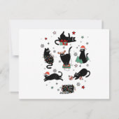 クリスマスの黒猫 シーズンカード (裏面)