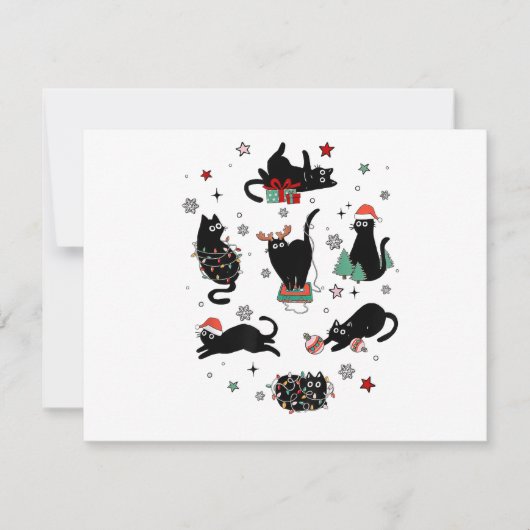 クリスマスの黒猫 シーズンカード (正面)