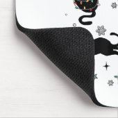 クリスマスの黒猫 マウスパッド (コーナー)