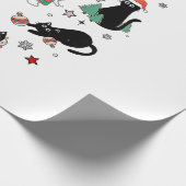 クリスマスの黒猫 ラッピングペーパー (角)