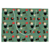 クリスマスの黒猫 ラージペーパーバッグ (裏面)