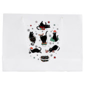 クリスマスの黒猫 ラージペーパーバッグ (裏面)