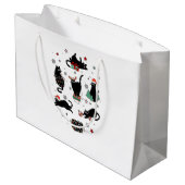 クリスマスの黒猫 ラージペーパーバッグ (裏面アングル)