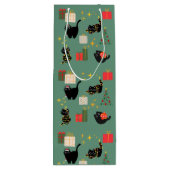 クリスマスの黒猫 ワインギフトバッグ (裏面)