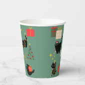 クリスマスの黒猫 紙コップ (左)