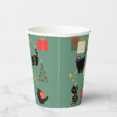 クリスマスの黒猫 紙コップ (右)