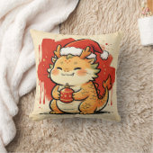 クリスマスの龍 中国の干支 クッション (ブランケット)