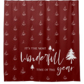 クリスマスの10月の最も素晴らしい時間 シャワーカーテン (正面)