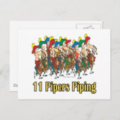 クリスマスの11日目を過ごす11人のピッパー シーズンポストカード (正面/裏面)